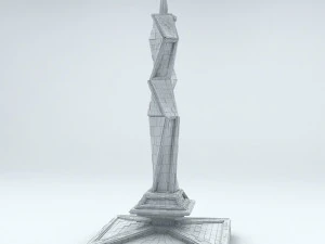 sci fi shapes - dystopia building 2 3D Model