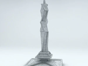 sci fi shapes - dystopia building 2 3D Model