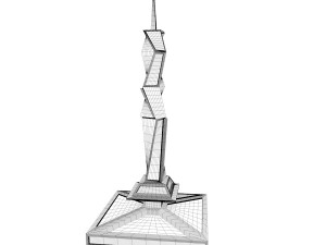 sci fi shapes - dystopia building 2 3Dモデル