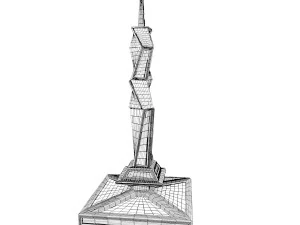 sci fi shapes - dystopia building 2 3D Model