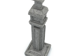 sci fi shapes - dystopia building 3 Model 3D