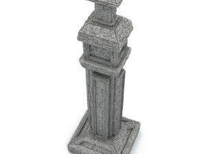 sci fi shapes - dystopia building 3 3D Model