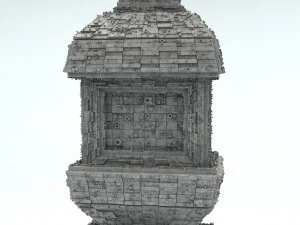 sci fi shapes - dystopia building 3 3D Model