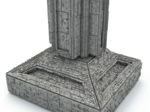 sci fi shapes - dystopia building 3 3D Model