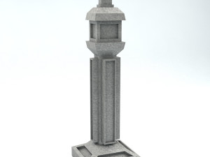 sci fi shapes - dystopia building 3 Model 3D