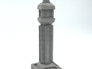 sci fi shapes - dystopia building 3 3D Model