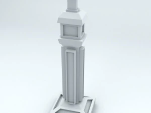 sci fi shapes - dystopia building 3 3D Model
