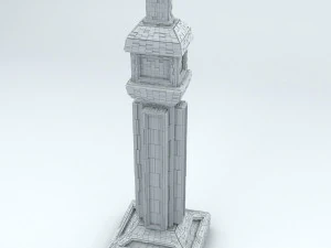 sci fi shapes - dystopia building 3 3D Model