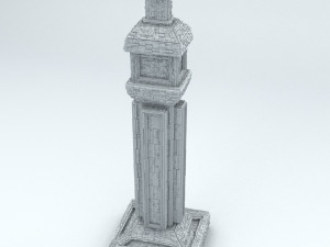 sci fi shapes - dystopia building 3 Model 3D