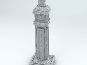 sci fi shapes - dystopia building 3 3D Model