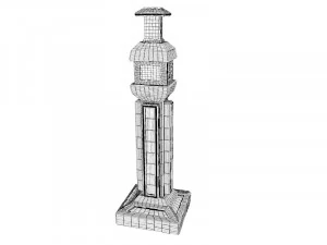 sci fi shapes - dystopia building 3 3D Model