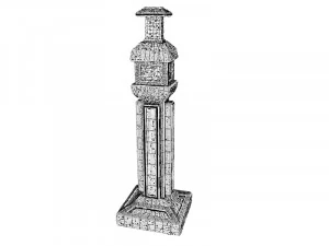 sci fi shapes - dystopia building 3 3D Model
