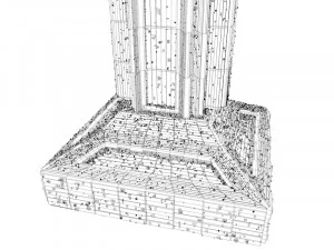 sci fi shapes - dystopia building 3 3D Model