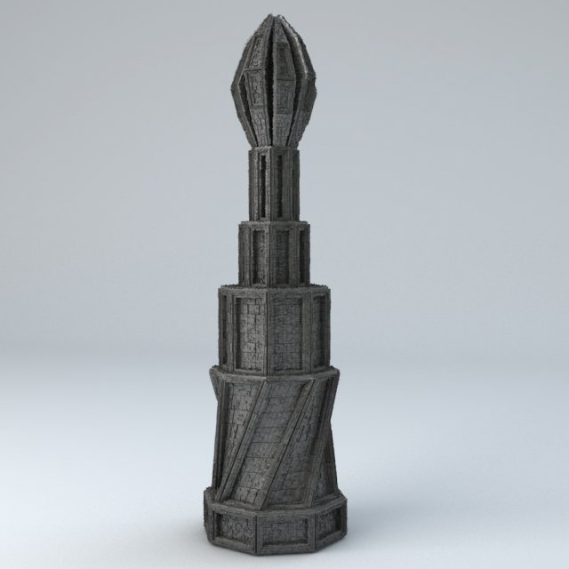 sci fi shapes - dystopia building 4 3D मॉडल .c4d .max .obj .3ds .fbx .stl .blend 