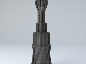 sci fi shapes - dystopia building 4 3D Model