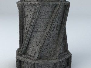 sci fi shapes - dystopia building 4 3D मॉडल