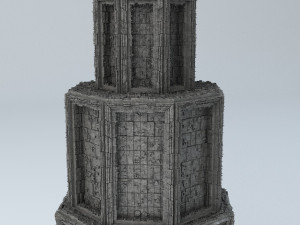 sci fi shapes - dystopia building 4 3D मॉडल