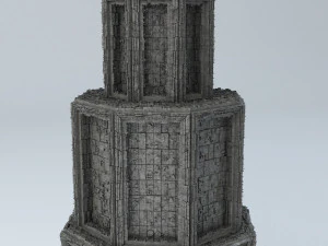 sci fi shapes - dystopia building 4 3D Model