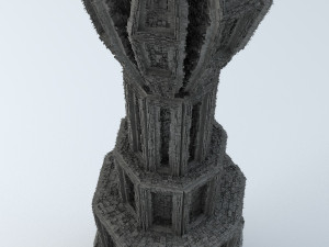sci fi shapes - dystopia building 4 3D मॉडल