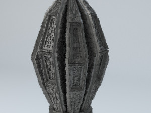 sci fi shapes - dystopia building 4 3D मॉडल
