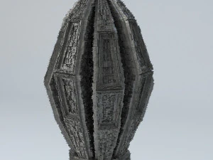 sci fi shapes - dystopia building 4 3D Model