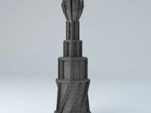 sci fi shapes - dystopia building 4 3D Model