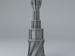 sci fi shapes - dystopia building 4 3D मॉडल