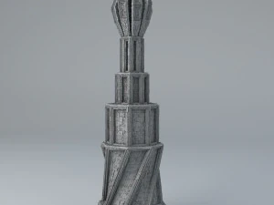 sci fi shapes - dystopia building 4 3D Model