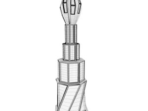 sci fi shapes - dystopia building 4 3D मॉडल