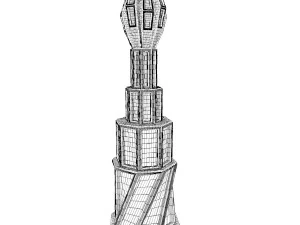 sci fi shapes - dystopia building 4 3D Model