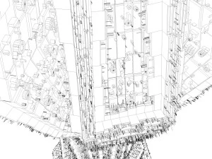 sci fi shapes - dystopia building 4 3D Model