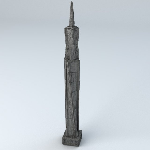 sci fi shapes - dystopia building 5 Modelo 3D .c4d .max .obj .3ds .fbx .stl .blend 