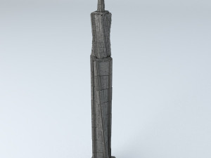 sci fi shapes - dystopia building 5 3D Model