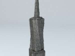 sci fi shapes - dystopia building 5 Modelo 3D