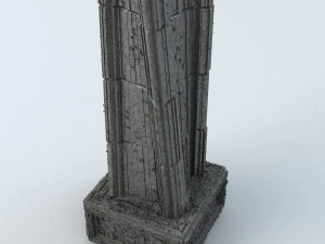 sci fi shapes - dystopia building 5 3D Model
