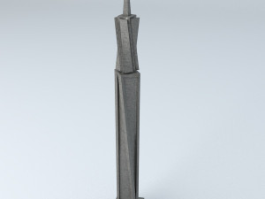 sci fi shapes - dystopia building 5 Modelo 3D