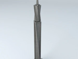 sci fi shapes - dystopia building 5 3D Model