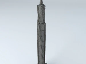 sci fi shapes - dystopia building 5 3D Model