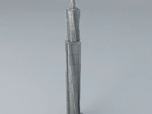 sci fi shapes - dystopia building 5 3D Model