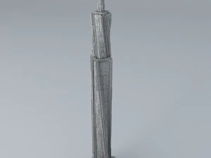 sci fi shapes - dystopia building 5 3D Model