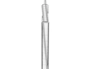 sci fi shapes - dystopia building 5 3D Model