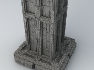 sci fi shapes - dystopia building 6 Modelo 3D