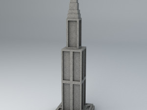sci fi shapes - dystopia building 6 Modelo 3D