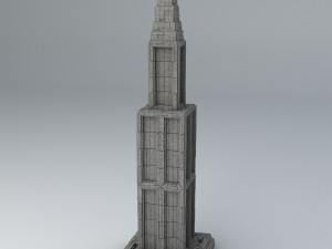 sci fi shapes - dystopia building 6 Modelo 3D