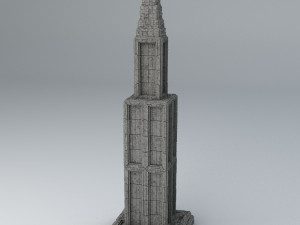 sci fi shapes - dystopia building 6 Modelo 3D