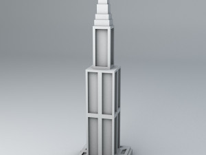 sci fi shapes - dystopia building 6 Modelo 3D