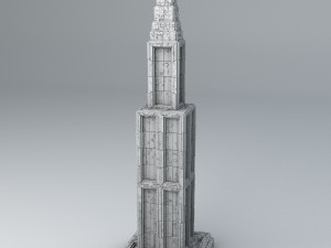 sci fi shapes - dystopia building 6 Modelo 3D