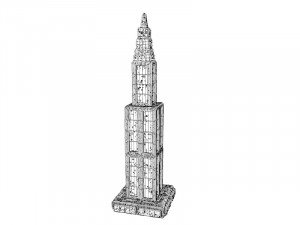 sci fi shapes - dystopia building 6 Modelo 3D