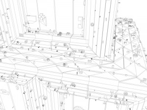 sci fi shapes - dystopia building 6 Modelo 3D