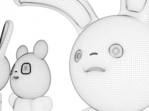 japanese style kawaii figures Modello 3D